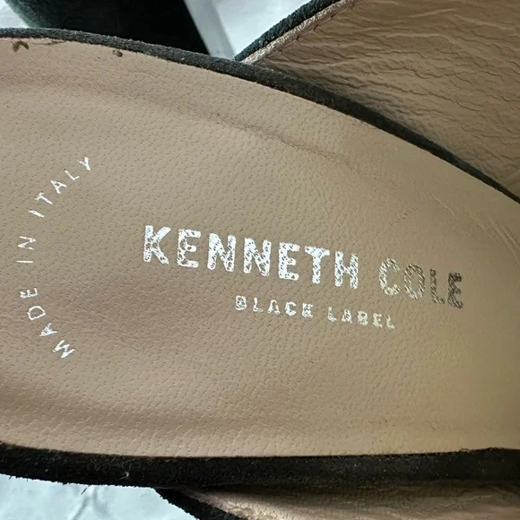 Kenneth Cole Dark Green Peep-Toe Mules, size 39 - Picture 6 of 12